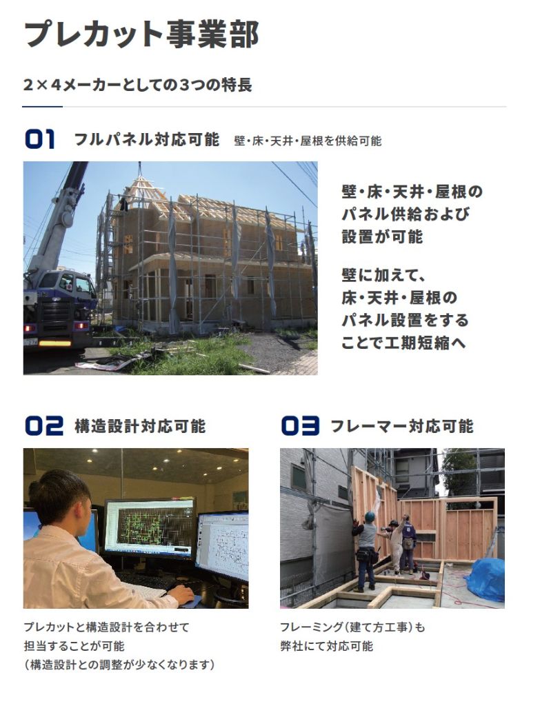 2×4メーカーとしての特長